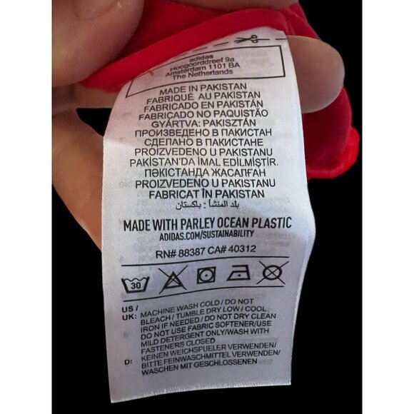 Adidas Red Track Jacket White Stripes Full-Zip Lightweight Casual, STREETWEAR, Y - Picture 7 of 8